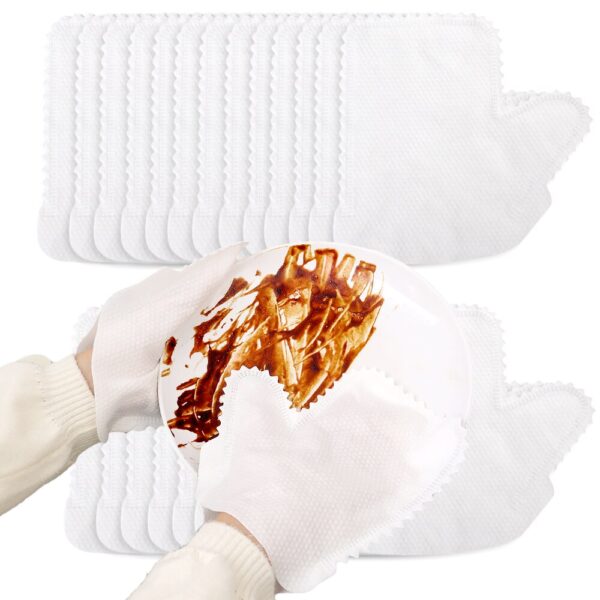 1-20pcs Home Kitchen Cleaning Gloves Dust Fish Scale Cleaner Duster Glove Rags Reusable Household Non-woven Rag Clean Tools