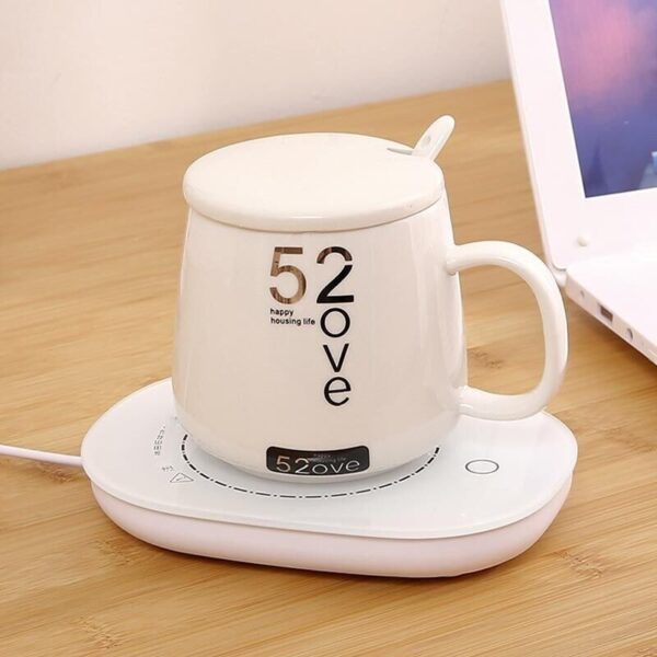 1 PCS Electric Heated Coffee Mug Heating Coaster for Home Office Milk Tea Water Heating Mat Smart Thermostatic Warmer Pad - Image 5