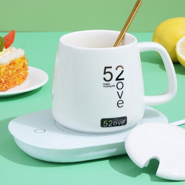 1 PCS Electric Heated Coffee Mug Heating Coaster for Home Office Milk Tea Water Heating Mat Smart Thermostatic Warmer Pad - Image 6