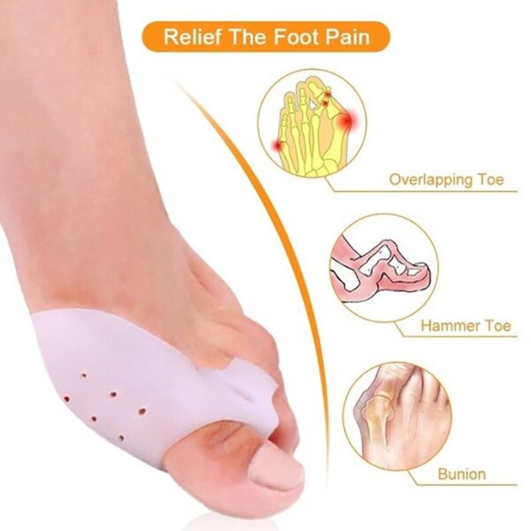 1 Pair Silicone Toe Corrector Instantly Improve Foot Health and Comfort with Hallux Valgus Buffer Toe Separator - Image 3