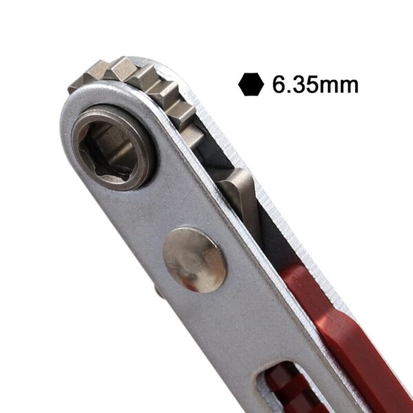 1PC Mini Ratchet Wrench Hexagon Torx Bidirectional Control for Single/Double Head Screwdriver Drill Bits Tool 1/4"(6.35mm) - Image 3