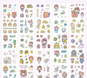 20 Sheets Waterproof Stickers for Kids Toddlers 1000 Vivid Children Stickers Boys Girls Teachers Reward Craft Scrapbook Gift