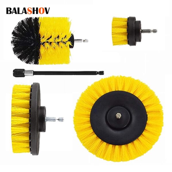 22 /3Pcs Electric Drill-Brush Kit Power Scrubber Brush For Carpet Bathroom Surface Tub Furniture Shower Tile Tires Cleaning Tool