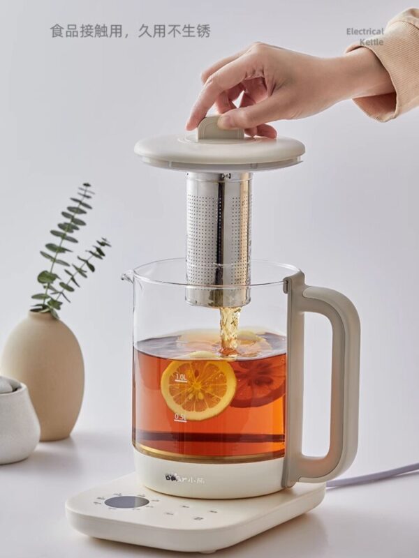 220V Bear Health Pot Household HealthCare Pot Multi-Functional Office Small Glass Tea Maker Tea Kettle Tea Brewing Pot Health - Image 2