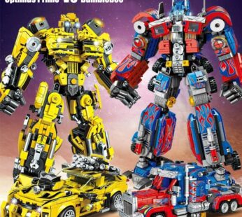 30CM Transformation Robot Building Block Toys Optimus Prime Star Commander Bumblebee Movie Anime Action Figure Children’s gift