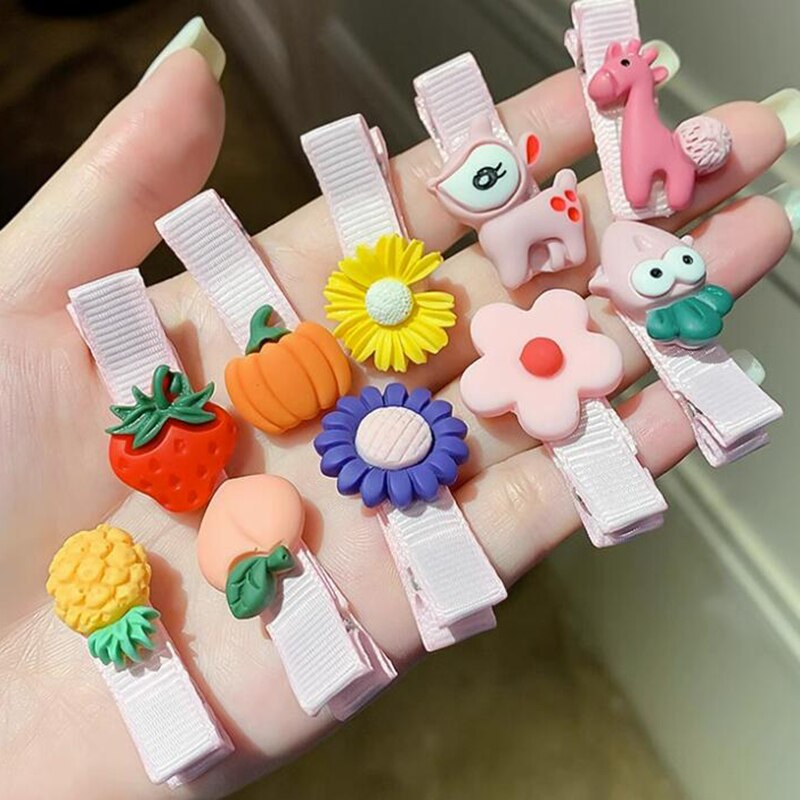 30Pcs Set Baby Hair Clips Cartoon Bows Flower Girls Hairpins Sweet Children Clips Barrettes Baby Hair Accessories - Image 4