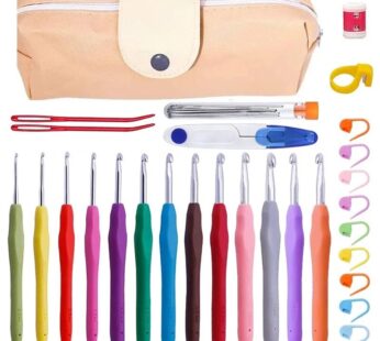 38pcs/set Crochet Hooks Set Crochet LargeEye Blunt Yarn Weave Knitting Needles Kit Needle Set Weave Craft Tools With Bag