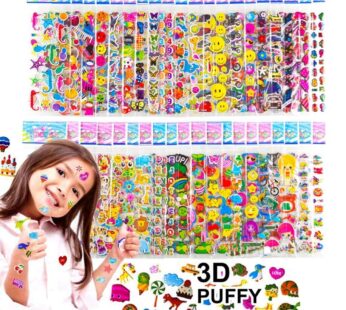 40 Mixed Packs Kids Stickers Puffy Bulk Stickers for Girl Boy Birthday Gift Scrapbooking Animals Cartoon