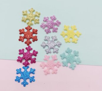 50Pcs/lot DIY Christmas Decoration Baby Hair Accessories Gold Powder Snowflake Children’s Hair Clip Decorative Baby Items