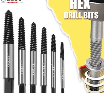 5pcs Hex Screw Extractors Tool Center Drill Bits Guide Set Damaged Bolt Remover Removal Tools Speed Easy Out Set Power Tool