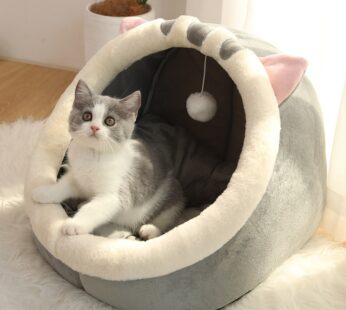 Deep Sleep Cat Bed Cartoon Pet Bed Foldable Removable Washable Pet Sleeping Bed for Small Dog Mat Bag Cave Cats Bed