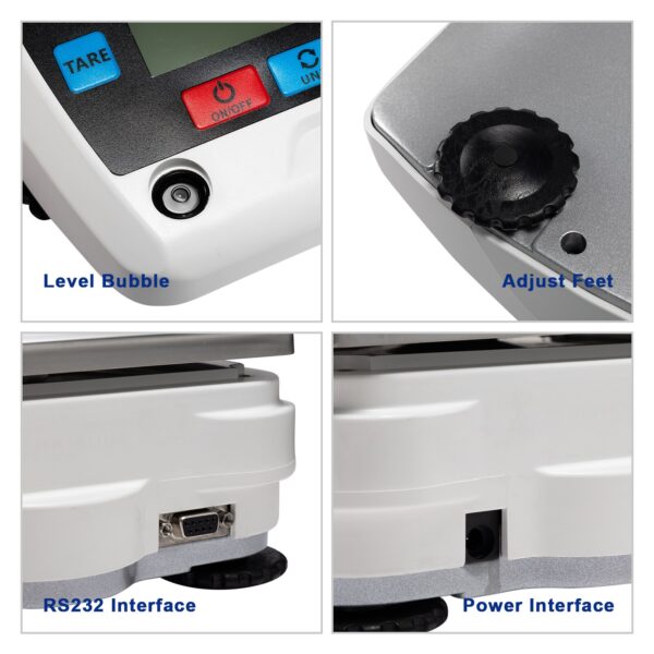 High Precision Lab Scales 0.1g Accuracy Digital Laboratory Scales Weighting Scales for Scientific or Industrial 10kgx0.1g - Image 3