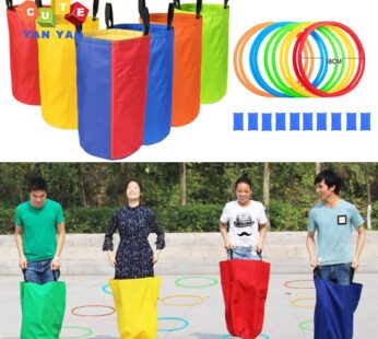 Kids Funny Sports Toy Jumping Bag Jump Ring 10 Circle 10 Connectors Adult Children Group Building Boys Girls Party Outdoor Games