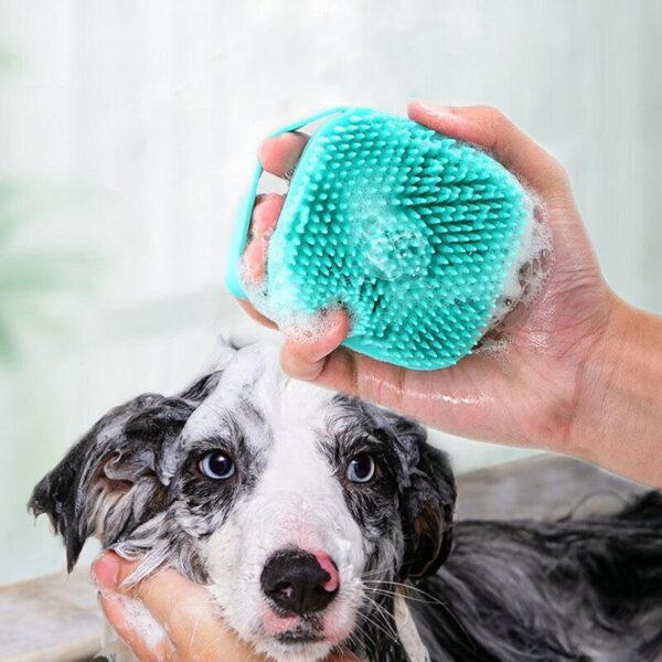 Pet Bathing Brush Soft Silicone Massager Shower Gel Bathing Brush Clean Tools Comb Dog Cat Cleaning Grooming Supplies - Image 2