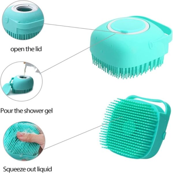 Pet Bathing Brush Soft Silicone Massager Shower Gel Bathing Brush Clean Tools Comb Dog Cat Cleaning Grooming Supplies - Image 5