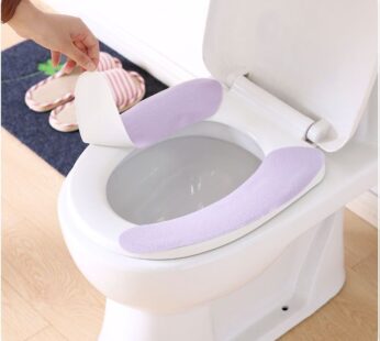 Purpe Reuseable Soft Toilet Seat Cover New Useful Toilet Mat Seat Cover Pad Washroom Warm Washable Health Sticky Household