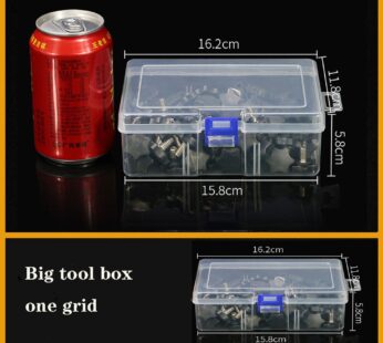 Transparent Container big 1 grid Plastic Storage box Jewelry Display Case Plastic tool product Organizer Home improvement