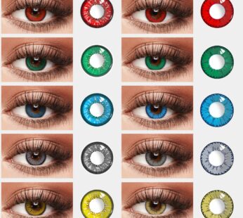 Visual Click Color Contact Lenses for Eyes Anime Cosplay Colored Lenses Blue Red Multicolored Lenses Contact Lens Beauty Pupils