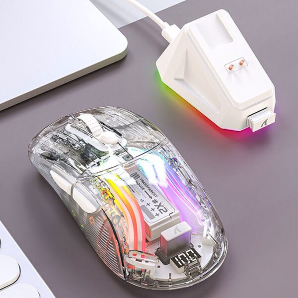 Wireless Gamer Mouse RGB Lighting 3 Modes Electronic Competition Mice Bluetooth-Compatible 5.0/2.4G/USB-C for PC Laptop Desktop - Image 5