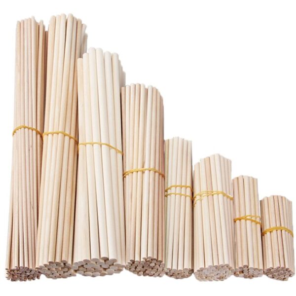 Wooden Craft Sticks Bulk, Wood Sticks for Crafts, Wooden Sticks for Crafting, Wood Dowels for Crafting Wooden Stick