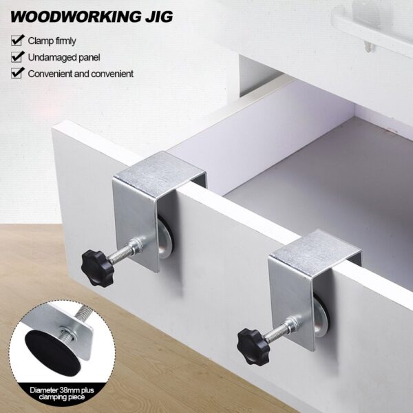 Woodworking Jig Cabinet Tool Home Furniture Accessories Steel Drawer Front Installation Clamps Drawer Panel Clips Tools - Image 2